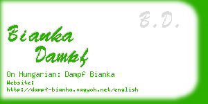 bianka dampf business card